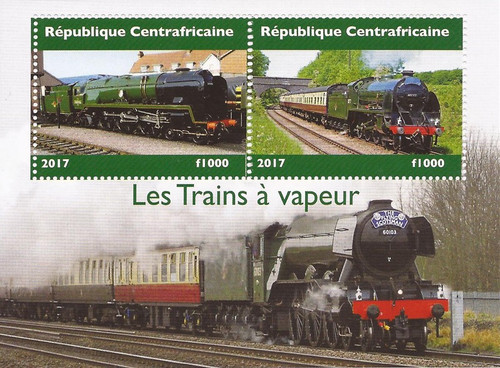 2017 Steam Locomotives - 2 Stamp Souvenir Sheet - 3H-1049