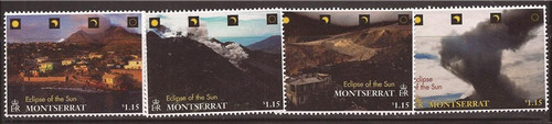 Montserrat - 1998 Solar Eclipse - 4 Stamp Set - Scott #957-60 27A-033