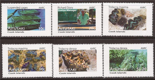 Aitutaki 2011 Aitutaki Marine Research Center 6 Stamp Sheet Scott #572-7 1M-030