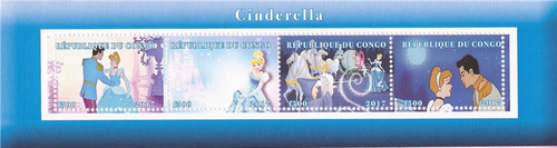 Congo - 2017 Cinderella - 4 Stamp Souvenir Sheet #3A-518