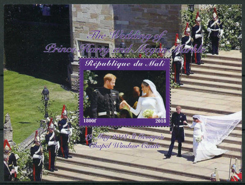 Mali 2018 Harry & Meghan Royal Wedding Stamp Souvenir Sheet 13H-452