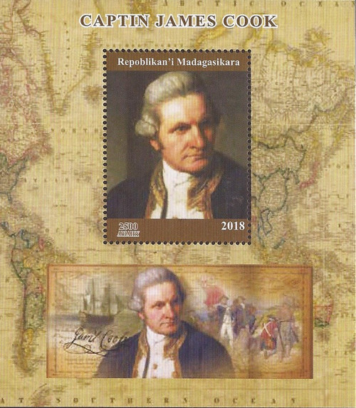 Madagascar - 2018 Captain Cook - Stamp Souvenir Sheet - 13D-229