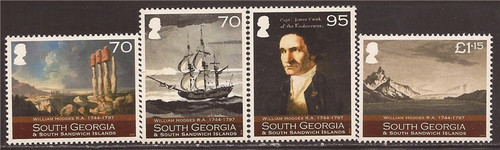 South Georgia - 2010 2nd Cook Expedition-4 Stamp Set #408-11 - 19C-005