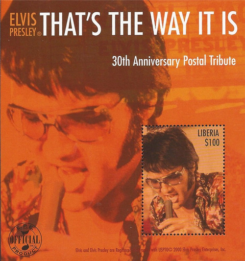 Liberia - 2000 Elvis Presley - Stamp Souvenir Sheet - 12A-073