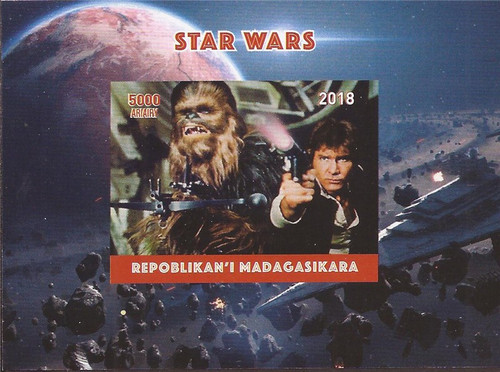 Madagascar - 2018 Star Wars Wookie Solo - Souvenir Sheet - 13D-175