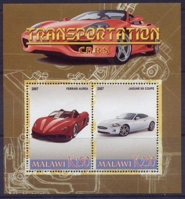 Automobiles on Stamps - Sheet of 2 M1191