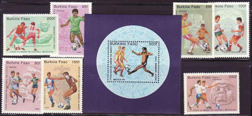 Burkina Faso - World Cup Soccer on Stamps BUR681-8