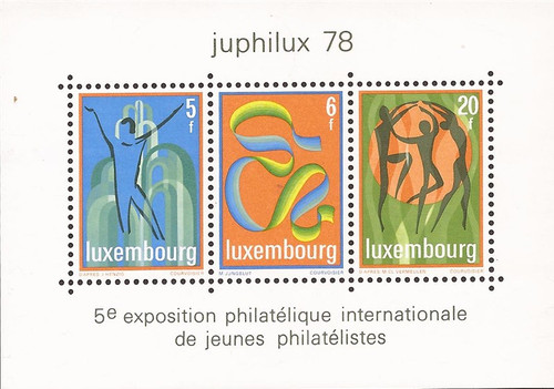 Luxembourg - 1978 Juphilex - Stamp Souvenir Sheet - Scott #608