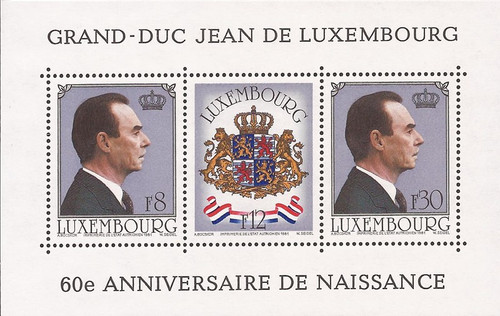 Luxembourg - 1981 Grand Duke Jean - Souvenir Sheet - Scott #650