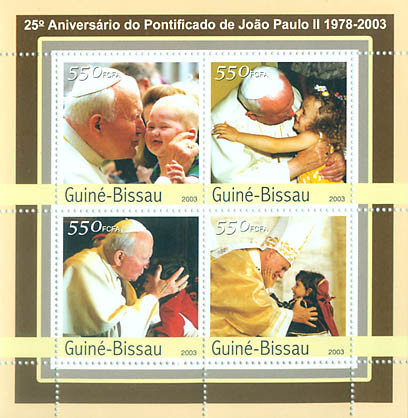 Guinea-Bissau - Pope John Paul Sheet of 4 GB3109