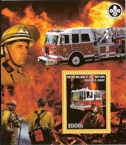 Fire Engines Souvenir Sheet 2B-019