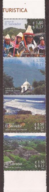 Salvador - 2003 Tourism - 4 Stamp Strip - Scott #1593 