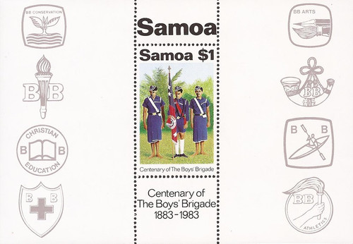 Samoa - 1983 Boys Brigade - Souvenir Sheet - Scott #619 