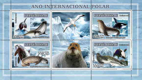 Guinea-Bissau - Dolphins & Seals on Stamps GB7211a