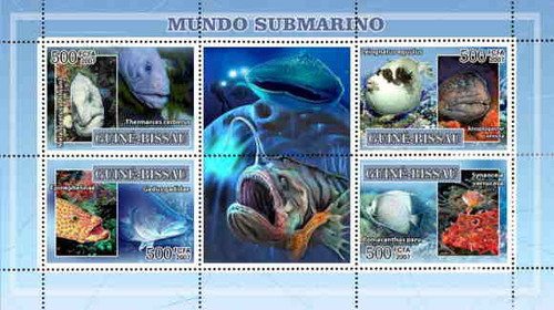 Guinea-Bissau - Underwater Fauna on Stamps GB7213a
