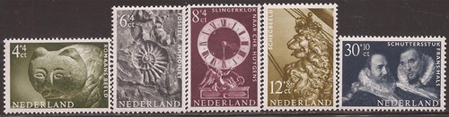 Netherlands - 1962 Museum Items - Set of 5 Semi-Postal Sets MH #B363-7