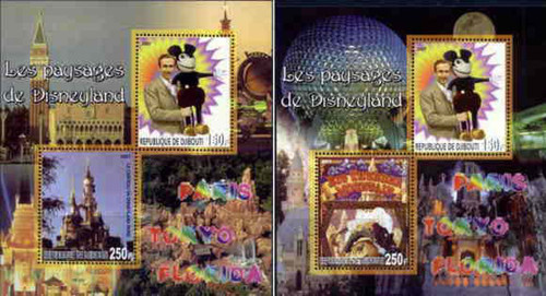 Disneyland on Stamps - 2 Sheet Set M1250-1