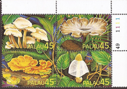 Palau - 1989 Mushrooms - Block of 4 Stamps - Scott #211a