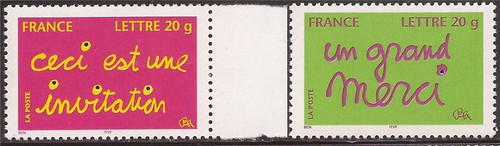 France - 2005 Greetings - 2 Stamp Set - Scott #3096-7