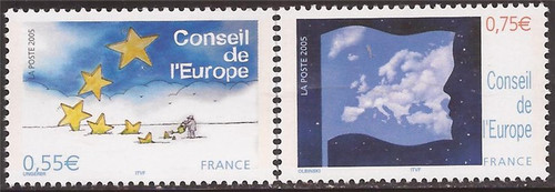 France - 2005 Official, Council of Europe - 2 Stamp Set - Scott #1O61-2