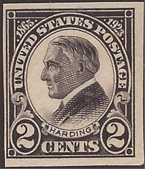 US Stamp 1923 2c Harding Memorial Stamp Imperf MNH Scott #611
