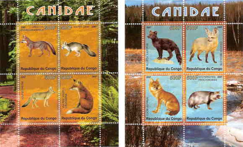 Wild Dogs on Stamps - 2 Sheet Set - SV0005-6