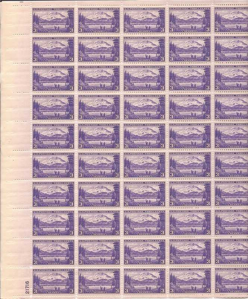 US Stamp 1937 Alaska Territory 50 Stamp Sheet #800