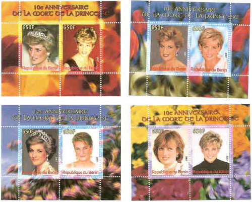 Princess Diana Memorial - Set of 4 Mint S/S 2B-043