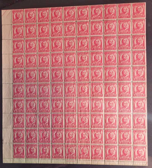 US Stamp - 1931 Casimir Pulaski - 100 Stamp Sheet MNH Scott #690