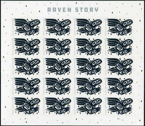 US Stamp 2021 Mythological Raven Sheet of 20 Forever Stamps Scott #5620