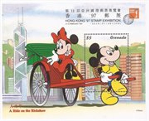 Grenada - 1997 Disney Mickey & Minnie Ride a Rickshaw - Souvenir Sheet #2611