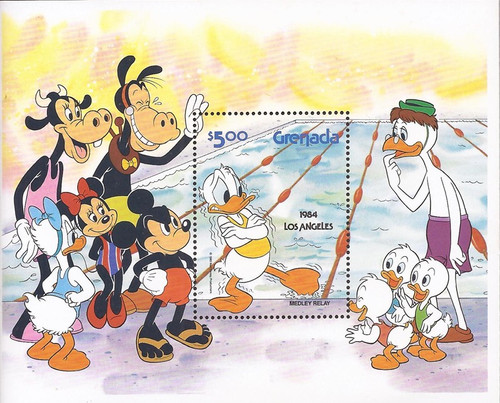 Grenada - 1983 Disney Mickey & Friends Medley Relay - Souvenir Sheet #1194