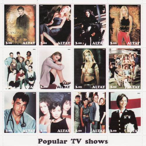 Popular TV Shows On Stamps-Mint Sheet of 12 1E-005