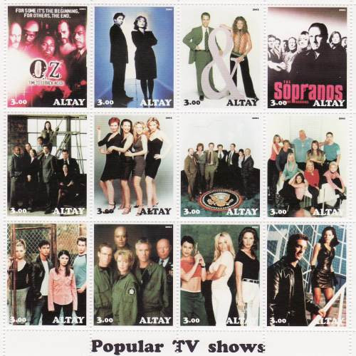 Popular TV Shows On Stamps-Mint Sheet of 12 1E-006