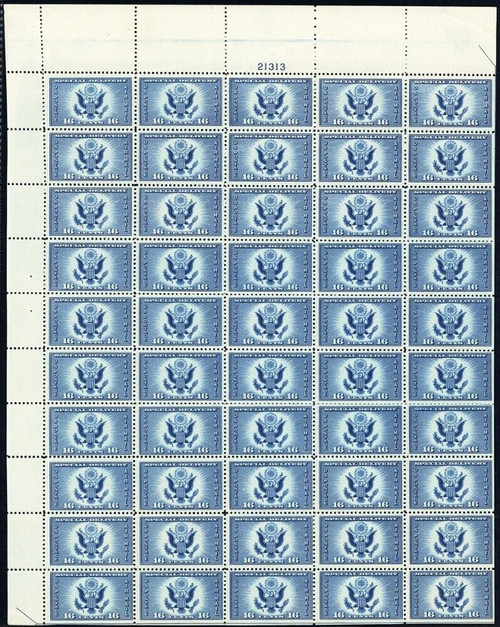 US Stamp 1934 16c Airmail Special Delivery 50 Stamp Sheet MNH #CE1