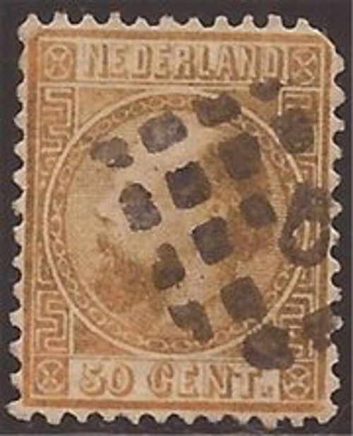 Netherlands - 1867 50c King William III - Stamp - Used CV $160 - Scott #12