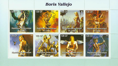 Vallejo Fantasy Art on Stamps