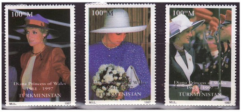 Princess Diana - Mint Set of 3 Stamps - 20D-028