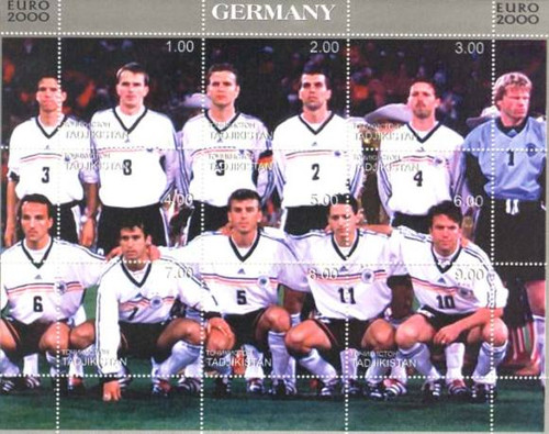 Germany Soccer Team - Mint Sheet of 9 Stamps - 20A-024