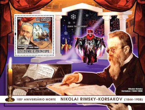 Sao Tome - Rimsky-Korsakov Mint Souvenir Sheet ST8110b