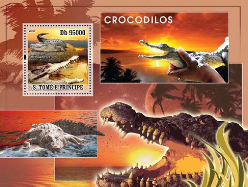 St Thomas - 2008 - Crocodiles - Mint Stamp Souvenir Sheet - ST8114b