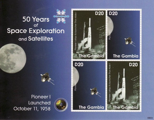 Gambia - Space Exploration - Mint Sheet of 4  GAM0803SH