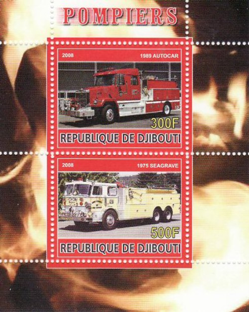 Fire Engines - 2 Mint Stamp Sheet MNH - SV0221