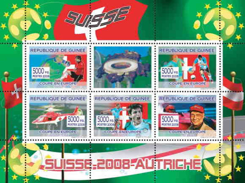 Guinea - Switzerland Soccer - MNH Stamp Sheet - 7B-483