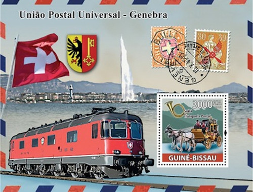 Guinea-Bissau - Postal Transports Stamp S/S - GB8314b