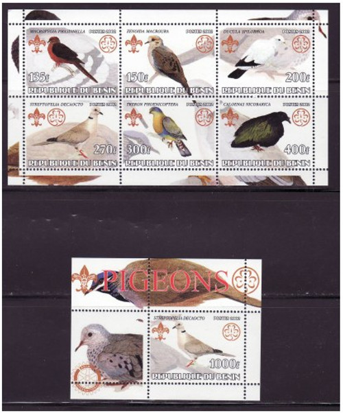 Pigeons & Scouts - Mint Sheet of 6 & S/S Set MNH - 6317
