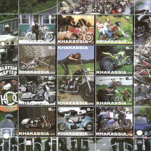 Motorcycles - Mint Sheet of 12 MNH - 11D-002