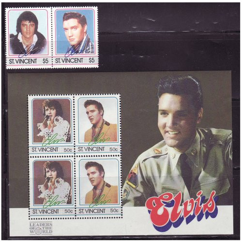 St Vincent - Elvis Presley Complete Mint Set - 874-81