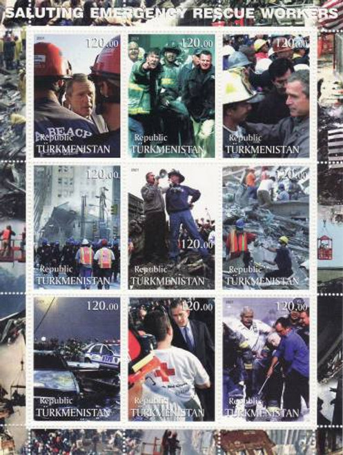 Emergency Rescue Workers - Mint Sheet of 9 MNH - 5301