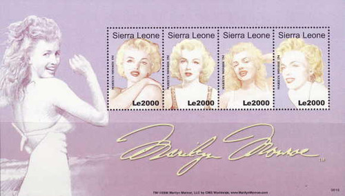 Sierra Leone - Marilyn Monroe - Mint 4 Stamp Sheet